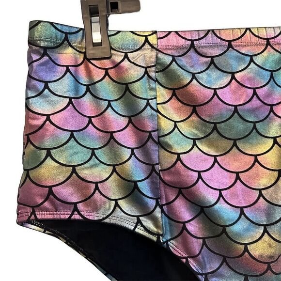 Torrid Women's High-Rise Mermaid Swim Bottom Size 1X Rainbow Fish Scales - Picture 2 of 12